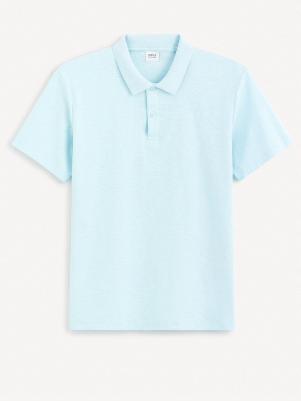 Celio Tyrkysové pánské basic polo tričko Celio Feflame