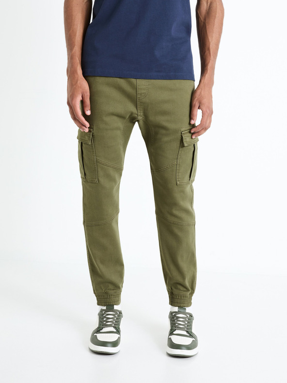 Celio Khaki pánské cargo kalhoty Celio Cokit4