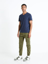 Celio Khaki pánské cargo kalhoty Celio Cokit4