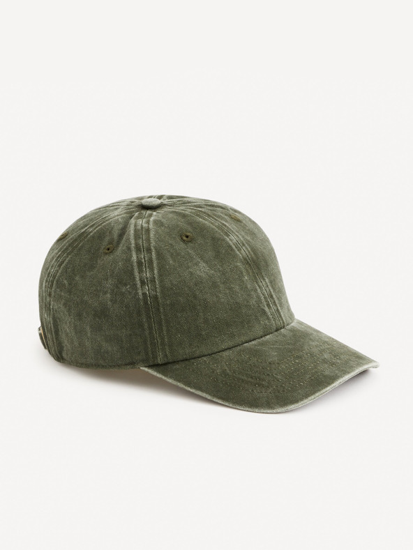 Celio Khaki pánská džínová kšiltovka Celio Gicapwash