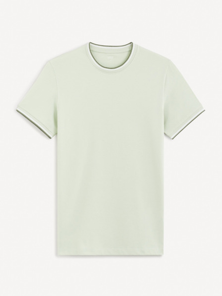Celio Mentolové pánské basic tricko Celio Geteraye