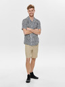 ONLY & SONS Tmavě modrá pruhovaná regular fit košile ONLY & SONS Wayne
