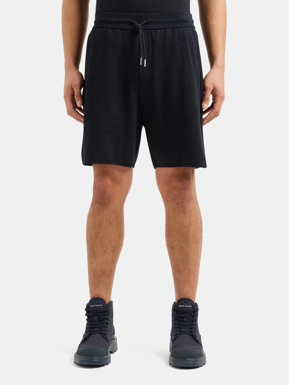 Armani Exchange Černé pánské teplákové kraťasy Armani Exchange
