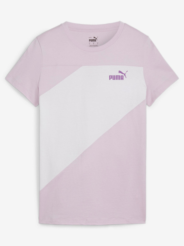 Puma Bílo-růžové dámské tričko Puma Power Tee