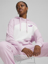 Puma Bílo-růžová dámská mikina s kapucí Puma Power Hoodie TR