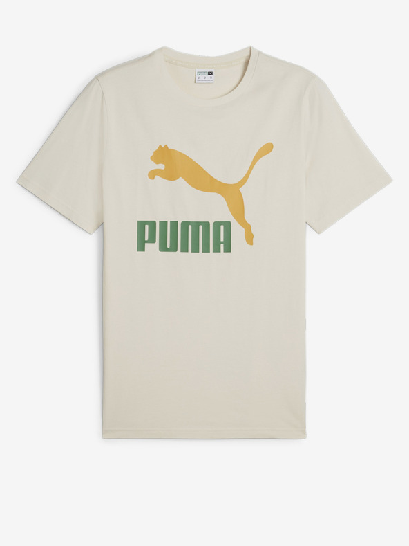 Puma Krémové pánské tričko Puma Classics Logo Tee