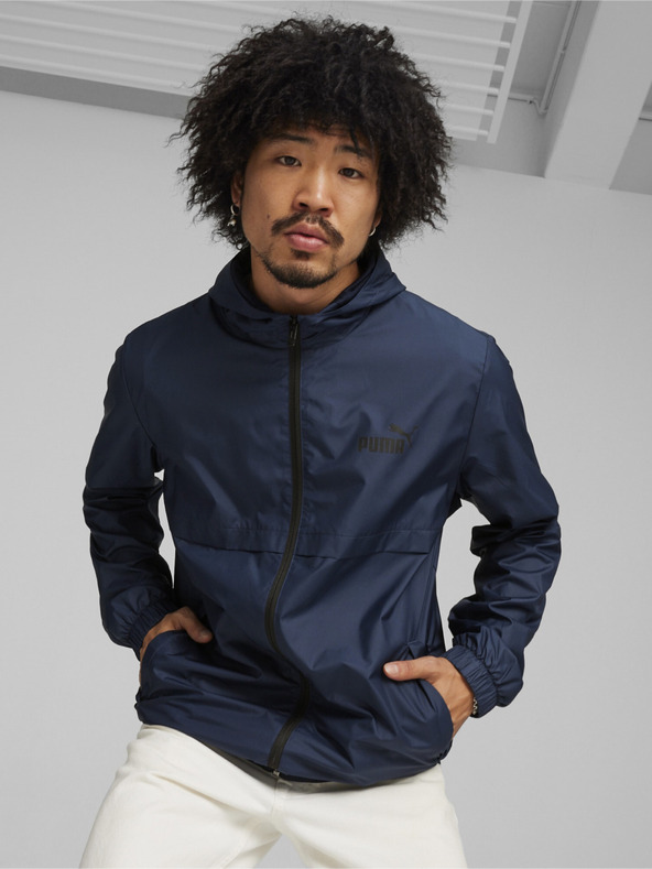 Puma Tmavě modrá pánská lehká bunda Puma ESS Solid Windbreaker