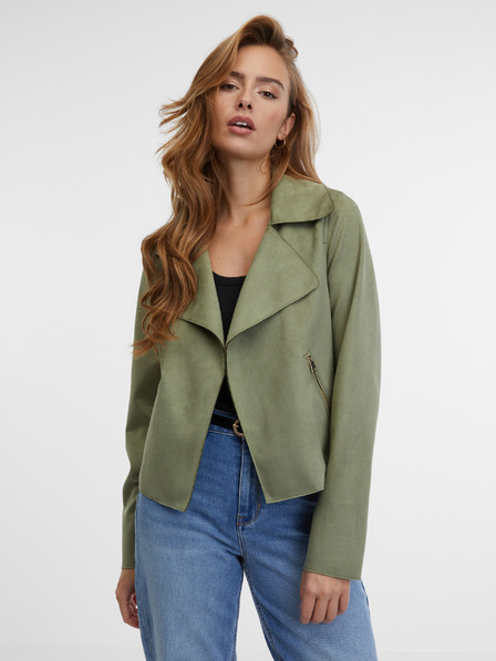 Orsay Khaki dámská bunda v semišové úpravě ORSAY