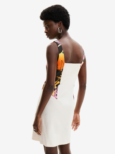 Desigual Krémové dámské šaty Desigual x M. Christian Lacroix Marbella