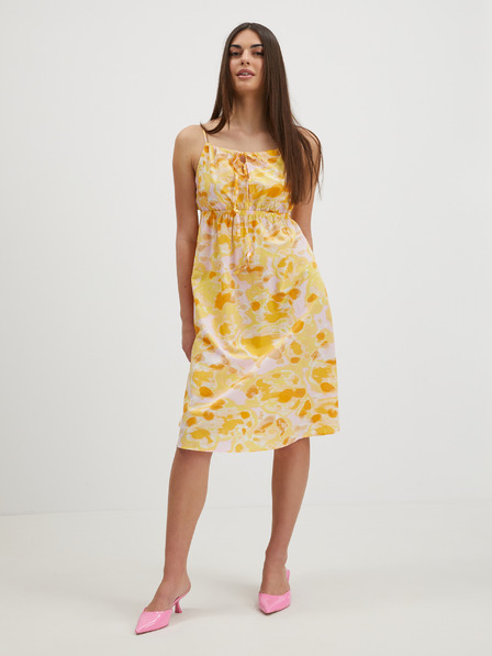 Vero Moda Žluté dámské vzorované šaty VERO MODA Joa