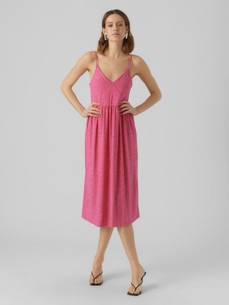 Vero Moda Růžové dámské vzorované šaty VERO MODA Camil