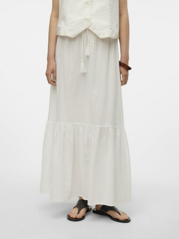 Vero Moda Bílá dámská maxi sukně Vero Moda Pretty