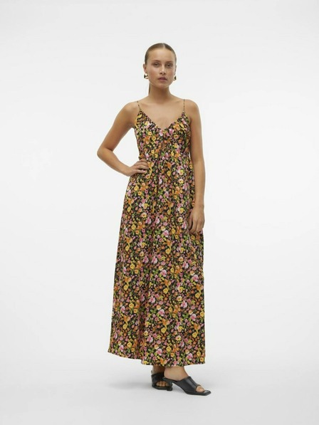 Vero Moda Žluto-oranžové dámské květované maxišaty Vero Moda Page