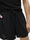 Vero Moda Černé dámské lněné kraťasy Vero Moda Linn