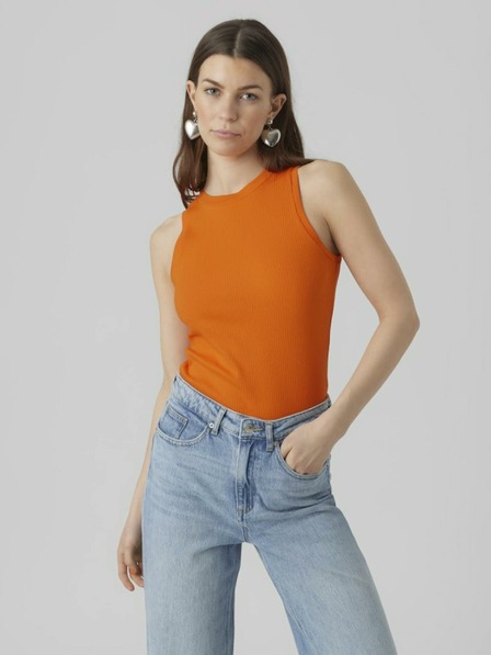 AWARE by VERO MODA Oranžové dámské žebrované basic tílko AWARE by VERO MODA Lavender