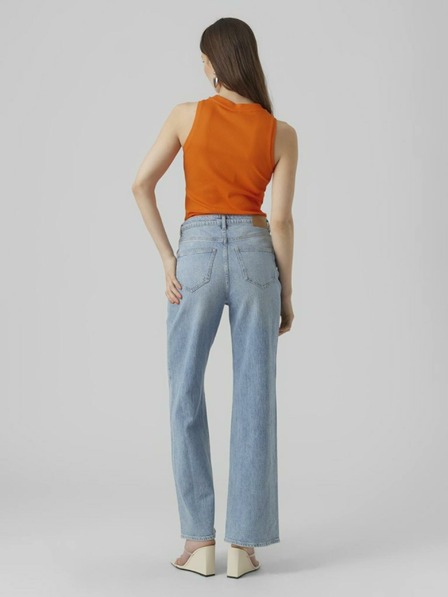 AWARE by VERO MODA Oranžové dámské žebrované basic tílko AWARE by VERO MODA Lavender