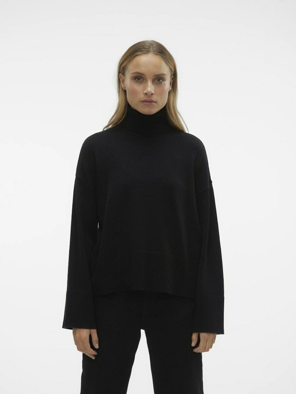 AWARE by VERO MODA Černý dámský rolák AWARE by VERO MODA Gisela