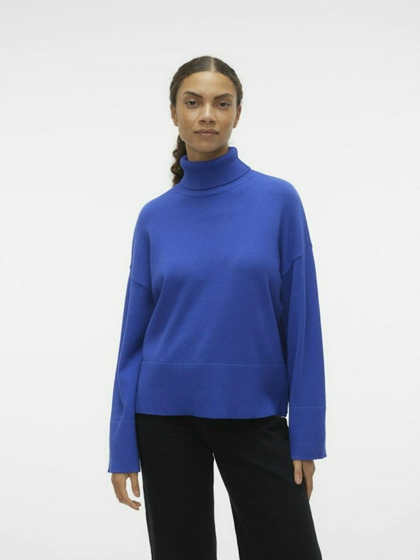 AWARE by VERO MODA Modrý dámský rolák AWARE by VERO MODA Gisela