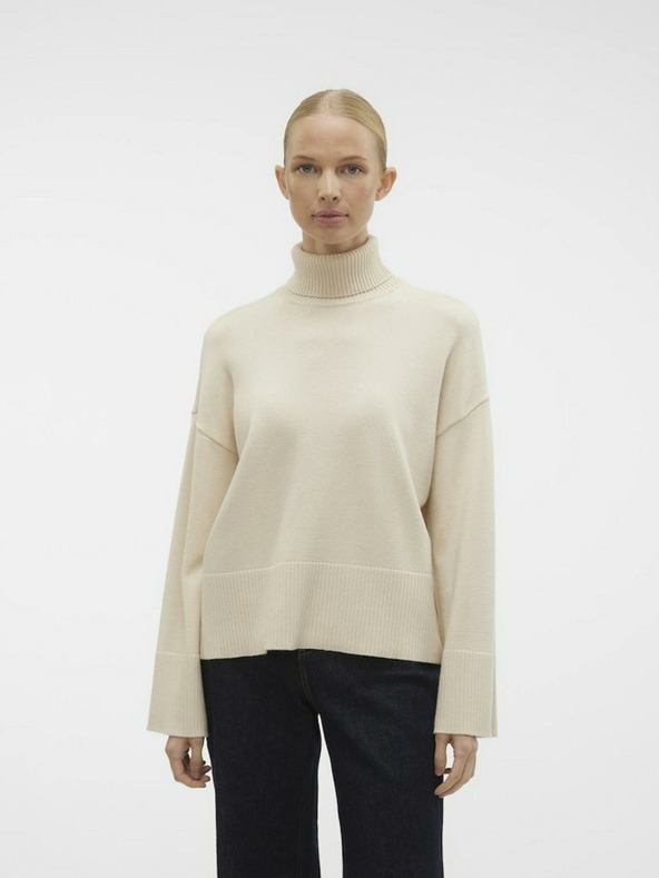 AWARE by VERO MODA Krémový dámský rolák AWARE by VERO MODA Gisela