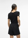 AWARE by VERO MODA Černé dámské krajkové tričko AWARE by VERO MODA Vania