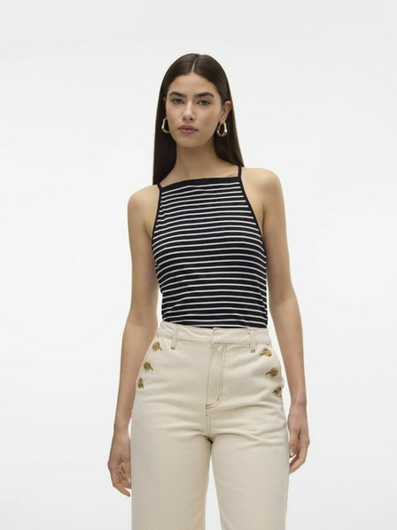 AWARE by VERO MODA Černé dámské pruhované tílko AWARE by VERO MODA Wett