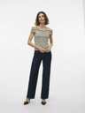 AWARE by VERO MODA Černo-krémový dámský pruhovaný top AWARE by VERO MODA Kenzi Fiona