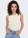 ONLY Krémový dámský žebrovaný basic top ONLY Majli
