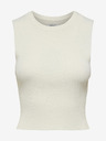 ONLY Krémový dámský žebrovaný basic top ONLY Majli