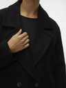 Vero Moda Černý dámský kabát s příměsí vlny VERO MODA Hazel