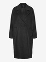 Vero Moda Černý dámský kabát s příměsí vlny VERO MODA Hazel