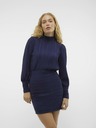 Vero Moda Modré dámské šaty VERO MODA Aurora