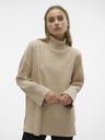 Vero Moda Béžový dámský svetr s rolákem VERO MODA Goldneedle