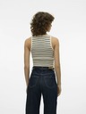Vero Moda Černo-krémový dámský crop top Vero Moda Ginny