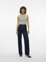 Vero Moda Černo-krémový dámský crop top Vero Moda Ginny