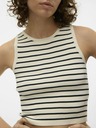 Vero Moda Černo-krémový dámský crop top Vero Moda Ginny