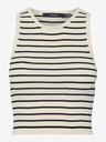 Vero Moda Černo-krémový dámský crop top Vero Moda Ginny