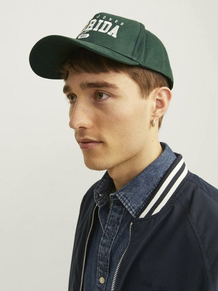 Jack & Jones Tmavě zelená pánská kšiltovka Jack & Jones Citi