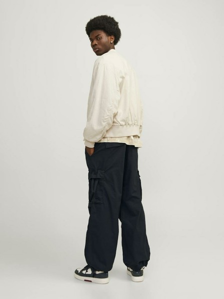 Jack & Jones Černé pánské cargo kalhoty Jack & Jones Parachute