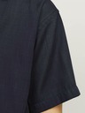 Jack & Jones Tmavě modrá pánská košile s krátkým rukávem Jack & Jones Aaron
