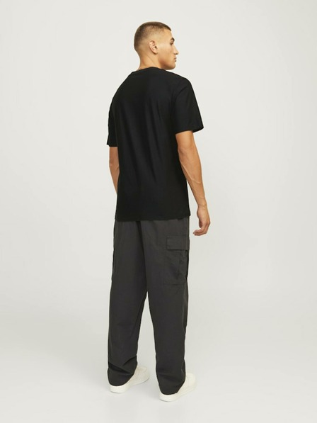 Jack & Jones Černé pánské tričko Jack & Jones Aruba