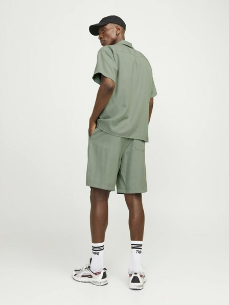 Jack & Jones Zelená pánská košile s krátkým rukávem Jack & Jones Aaron
