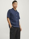 Jack & Jones Modrá pánská džínová košile s krátkým rukávem Jack & Jones Palma