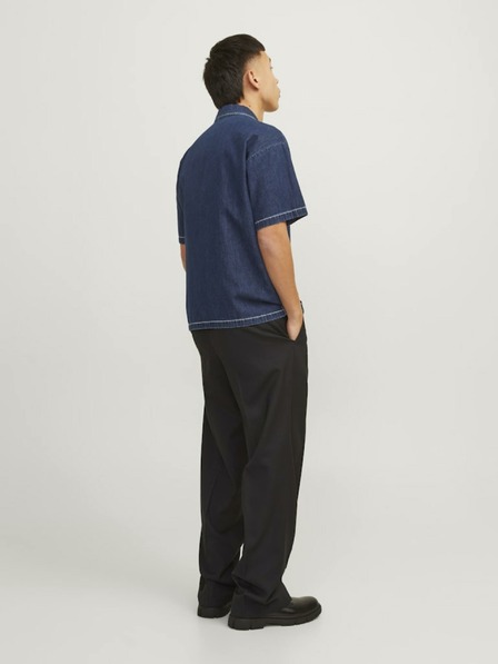 Jack & Jones Modrá pánská džínová košile s krátkým rukávem Jack & Jones Palma