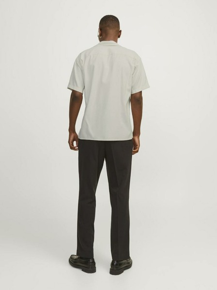 Jack & Jones Béžová pánská košile s krátkým rukávem Jack & Jones Aaron