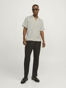 Jack & Jones Béžová pánská košile s krátkým rukávem Jack & Jones Aaron