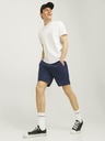 Jack & Jones Tmavě modré pánské chino kraťasy s příměsí lnu Jack & Jones Ace