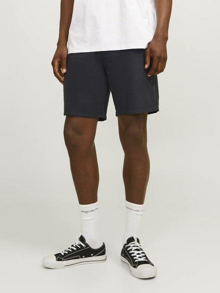 Jack & Jones Černé pánské chino kraťasy s příměsí lnu Jack & Jones Ace