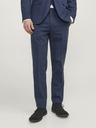 Jack & Jones Tmavě modré pánské lněné kalhoty Jack & Jones Riviera
