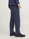Jack & Jones Tmavě modré pánské lněné kalhoty Jack & Jones Riviera