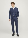 Jack & Jones Tmavě modré pánské lněné kalhoty Jack & Jones Riviera